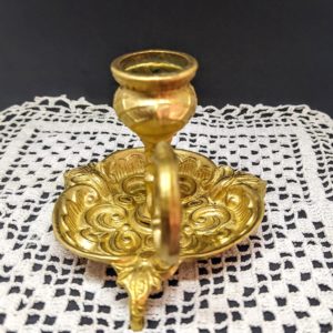 Sárgaréz sétáló gyertyatartó