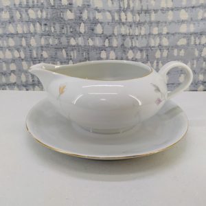 Vintage bécsi porcelán szószos tál tálcával
