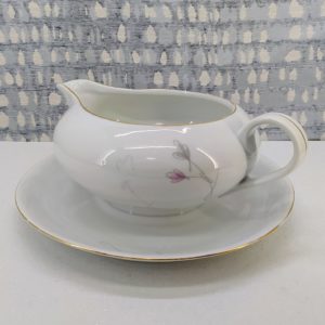 Vintage bécsi porcelán szószos tál tálcával