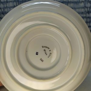 Vintage bécsi porcelán szószos tál tálcával