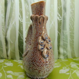 Repesztett mintás kakast formázó kancsó/váza