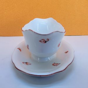 Zsolnay szószos porcelán hajó