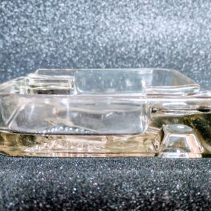 Retro üveg szarvasmintás hamutartó