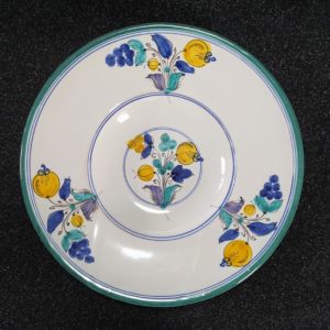 Habán motívumos kerámia dísztányér pár