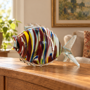 Színes retro üveghal / Colourful Retro Glass Fish – illusztratív élőkép / illustrative lifestyle image