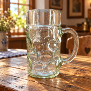 Bajor vastag falú üveg söröskorsó / Bavarian Thick-Walled Glass Beer Stein – illusztratív élőkép / illustrative lifestyle image