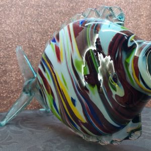 Színes retro üveghal