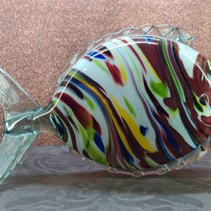Színes retro üveghal