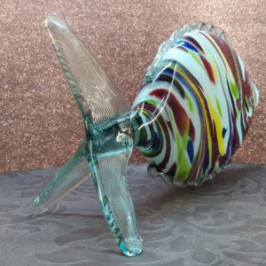 Színes retro üveghal