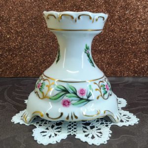 Hollóházi porcelán gyertyatartó