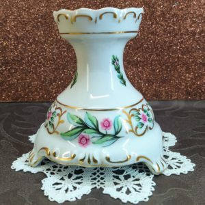 Hollóházi porcelán gyertyatartó