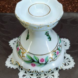 Hollóházi porcelán gyertyatartó