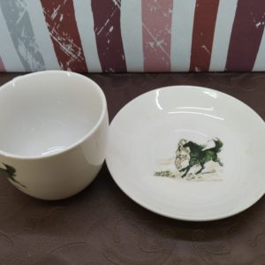 2 személyes lovas porcelán teáskészlet