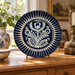 IPV kerámia dísztányér, jelzett / Marked IPV Ceramic Decorative Plate – illusztratív élőkép / illustrative lifestyle image