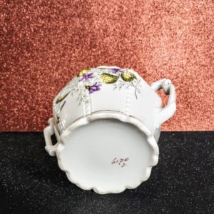 Antik cseh denevérfüles nagyméretű cukortartó