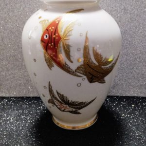 Kézi aranyozású német porcelán váza