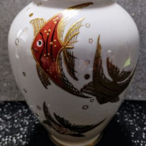 Kézi aranyozású német porcelán váza