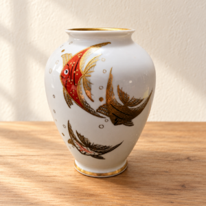 Schaubach Kunst porcelán halas váza / Schaubach Kunst Porcelain Fish Vase – illusztratív élőkép / illustrative lifestyle image