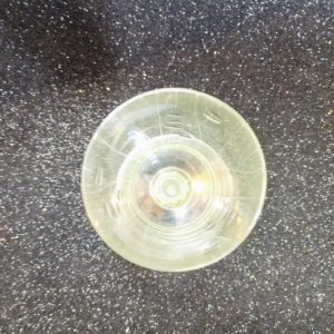 Vintage alpakka talpú csiszolt 6 darabos üvegpohár készlet