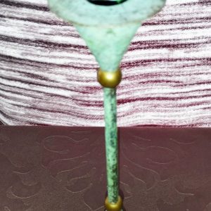 Posztmodern patinás Christian De Beaumond réz gyertyatartó