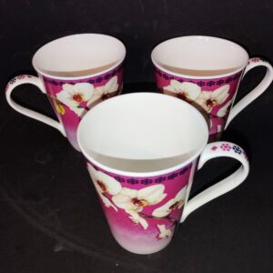 3 darab Royal Worcester Orchid White bögre