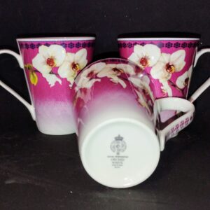 3 darab Royal Worcester Orchid White bögre