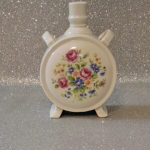 zsolnay, zsolnay pécs, porcelán flaska, porcelán kulacs, virágmintás porcelán, vintage porcelán, retro porcelán, magyar porcelán, pécsi porcelán, romantikus dekor, shabby chic, cottage decor, gyűjtői porcelán, díszflaska