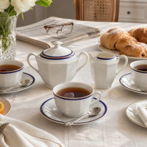 Full tea set composition