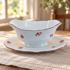 Zsolnay porcelán szószkiöntő / Zsolnay Porcelain Gravy Boat – illusztratív élőkép / illustrative lifestyle image
