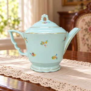 Zsolnay porcelán teáskanna / Zsolnay Porcelain Teapot – illusztratív élőkép / illustrative lifestyle image