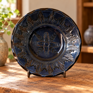 Teimel István óbányai kerámia dísztányér / István Teimel Óbánya Ceramic Decorative Plate – illusztratív élőkép / illustrative lifestyle image