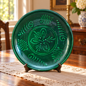 Steig István szekszárdi kerámia dísztányér / István Steig Szekszárd Ceramic Decorative Plate – illusztratív élőkép / illustrative lifestyle image
