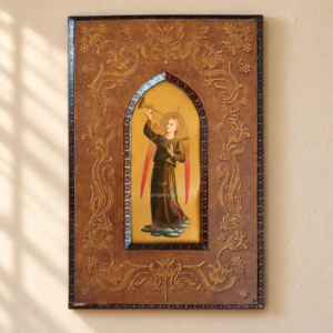 Dombornyomott keretes szentkép – reprodukció / Embossed Framed Religious Image – Reproduction – illusztratív élőkép / illustrative lifestyle image