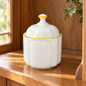 Román Alba Iulia porcelán cukortartó / Romanian Alba Iulia Porcelain Sugar Bowl – illusztratív élőkép / illustrative lifestyle image