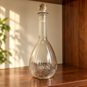 Csiszolt üvegkaraffa üvegdugóval / Cut Glass Decanter with Glass Stopper – illusztratív élőkép / illustrative lifestyle image