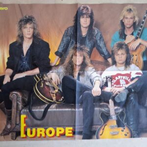 Eredeti Europe-poszter a BRAVO kétoldalas mellékletén
